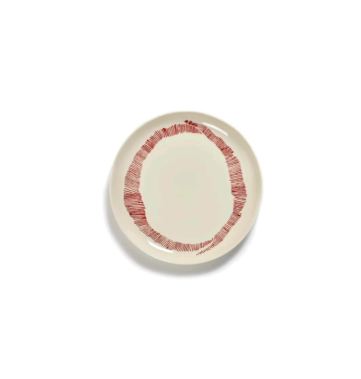 Feast Tableware Starter plate white swirl/red stripes - SERAX