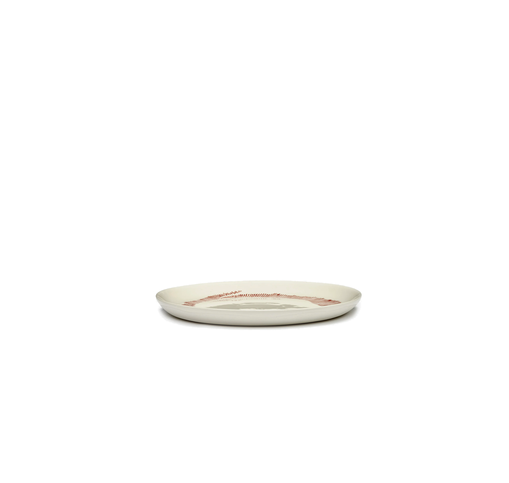 Feast Tableware Starter plate white swirl/red stripes - SERAX