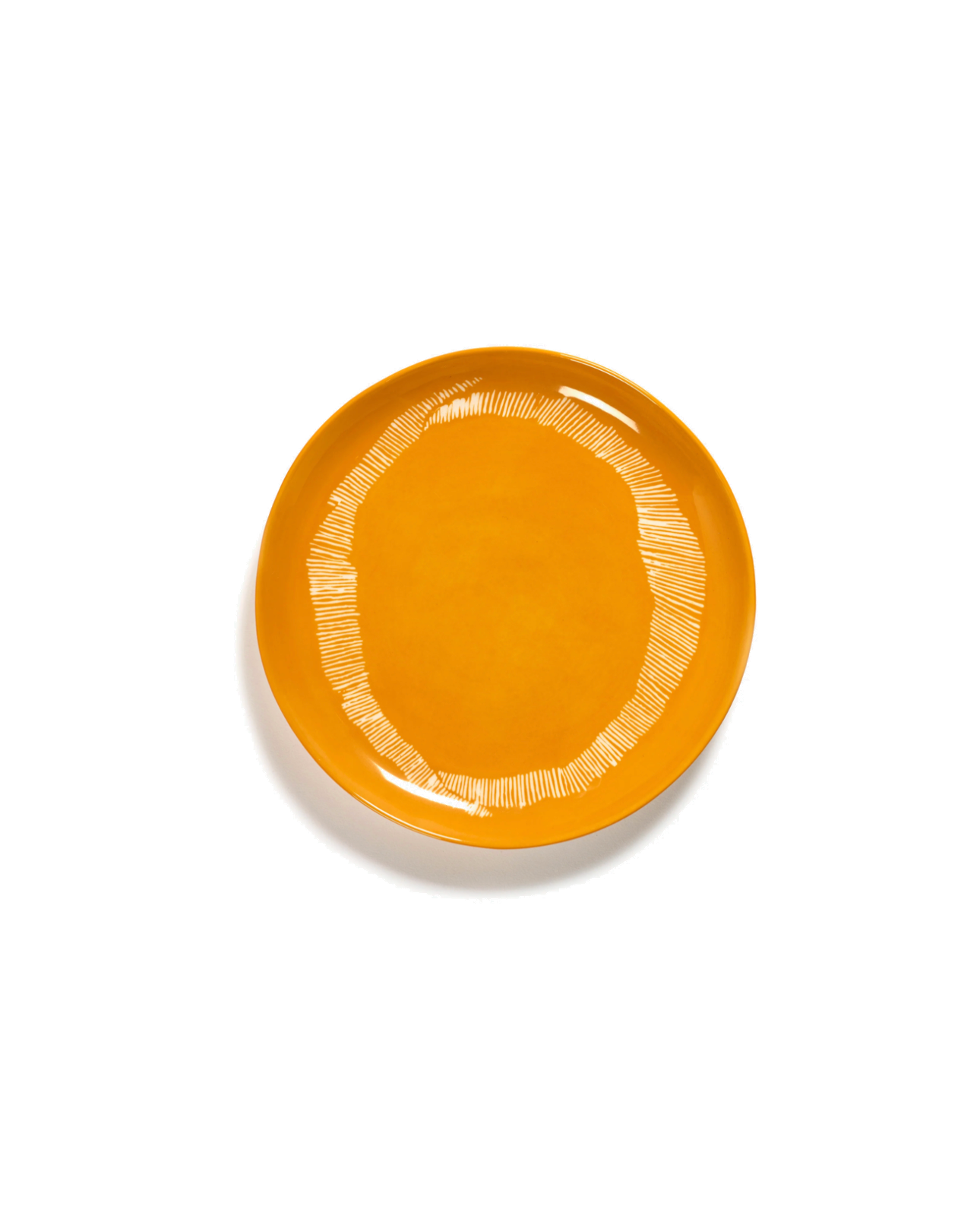 Feast Tableware Starter plate yellow/white stripes - SERAX