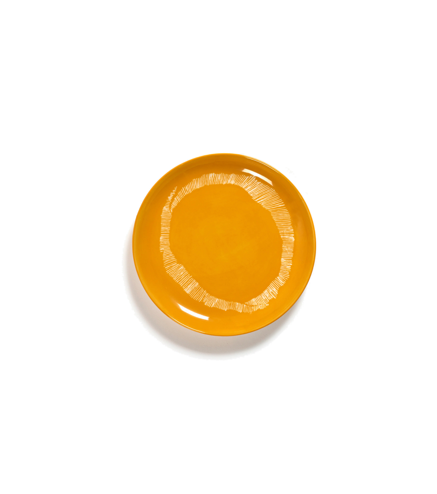 Feast Tableware Breakfast plate yellow/white stripes - SERAX