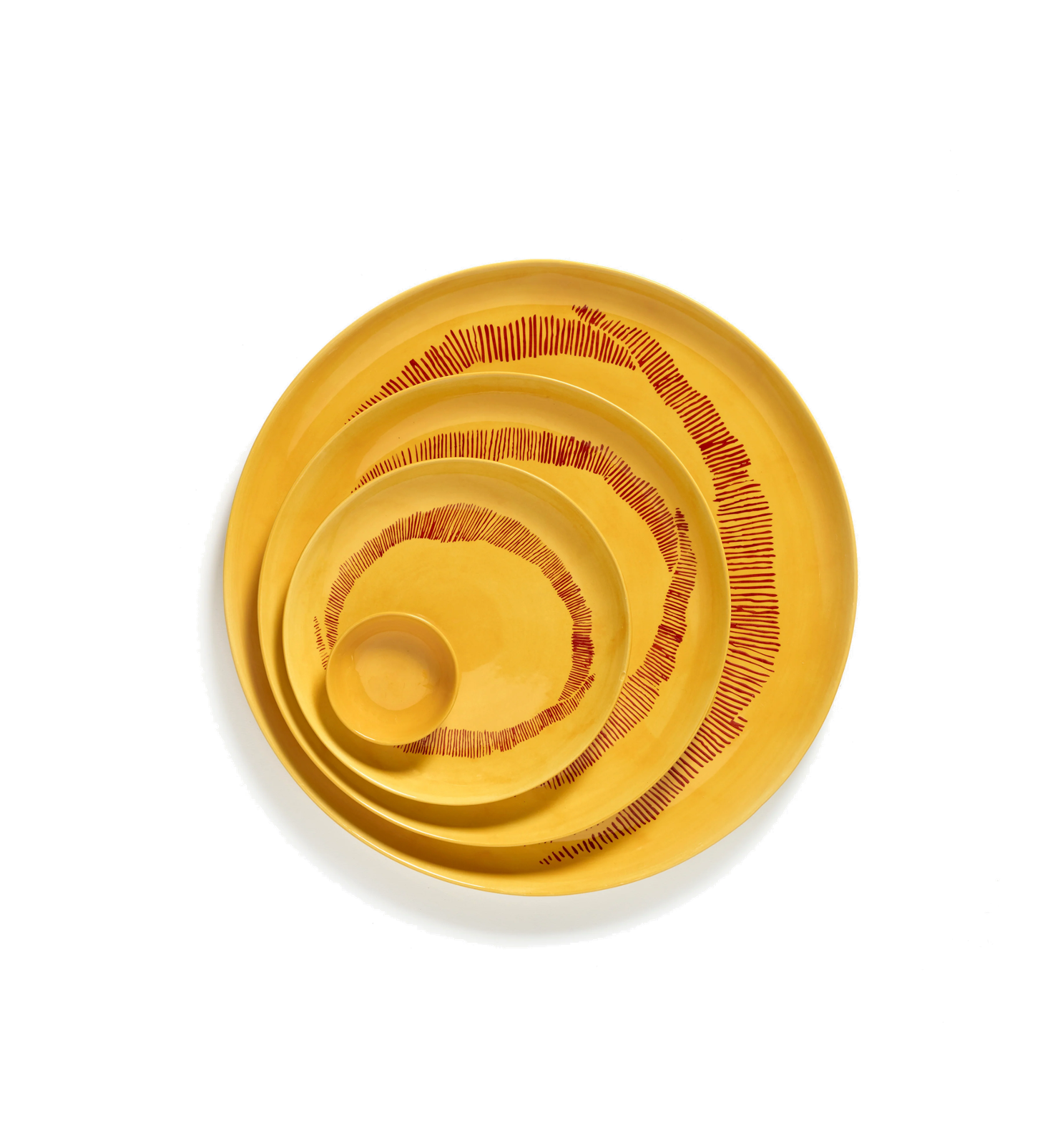 Feast Tableware Breakfast plate yellow/red stripes - SERAX