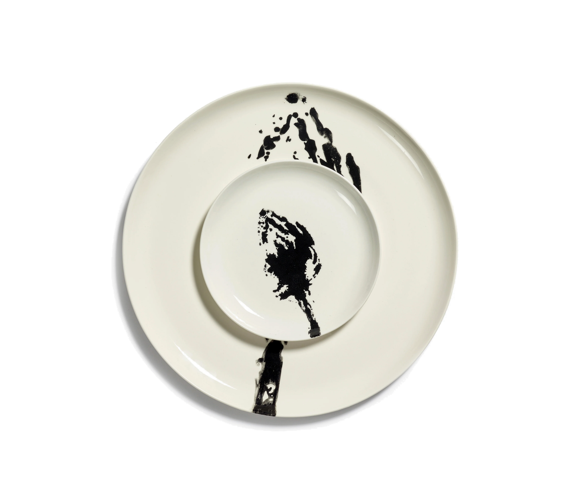 Feast Tableware Breakfast plate off-white/black artichoke - SERAX