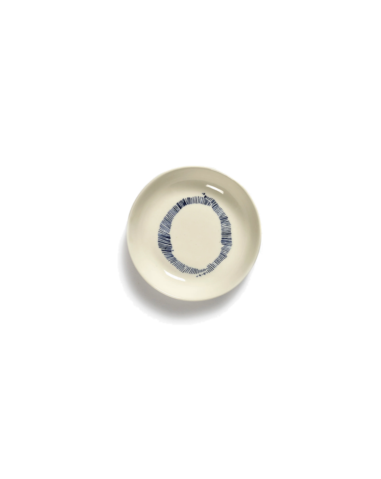 Feast Tableware Dish S white swirl/blue stripes - SERAX