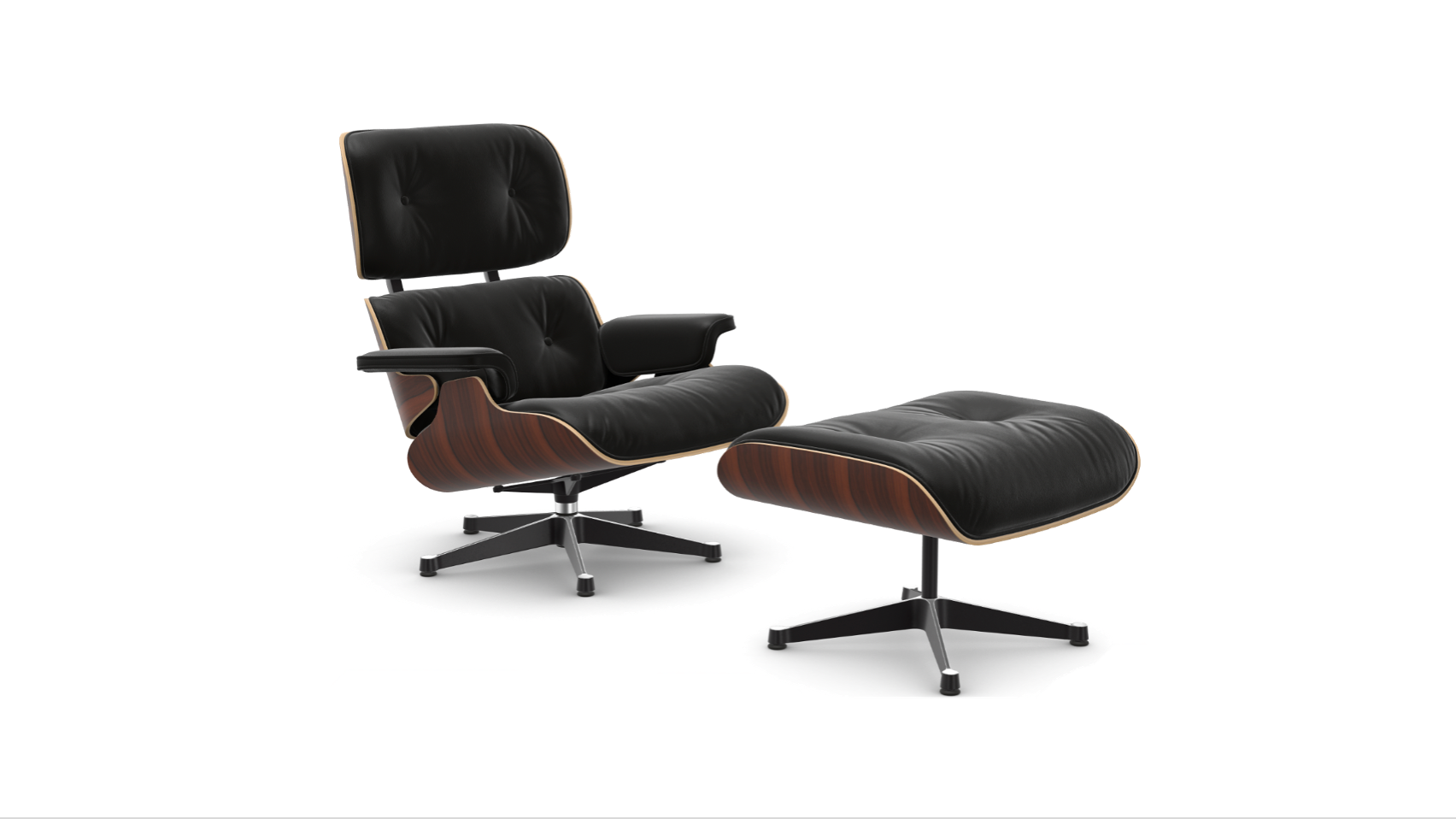 Lounge Chair + Ottoman Palissandre  - VITRA