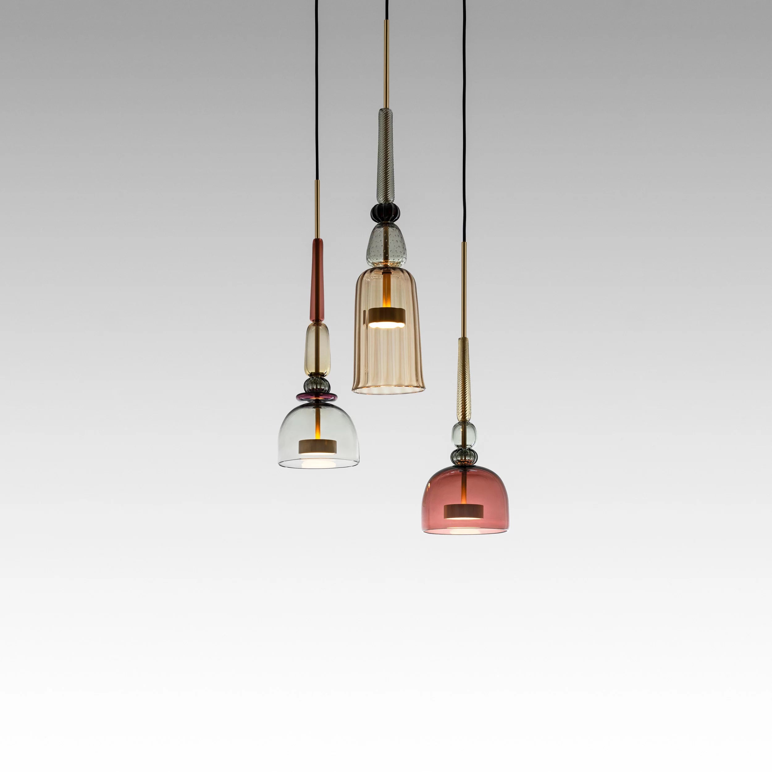Flauti Chandelier Circular 32 Amber - GIOPATO & COOMBES