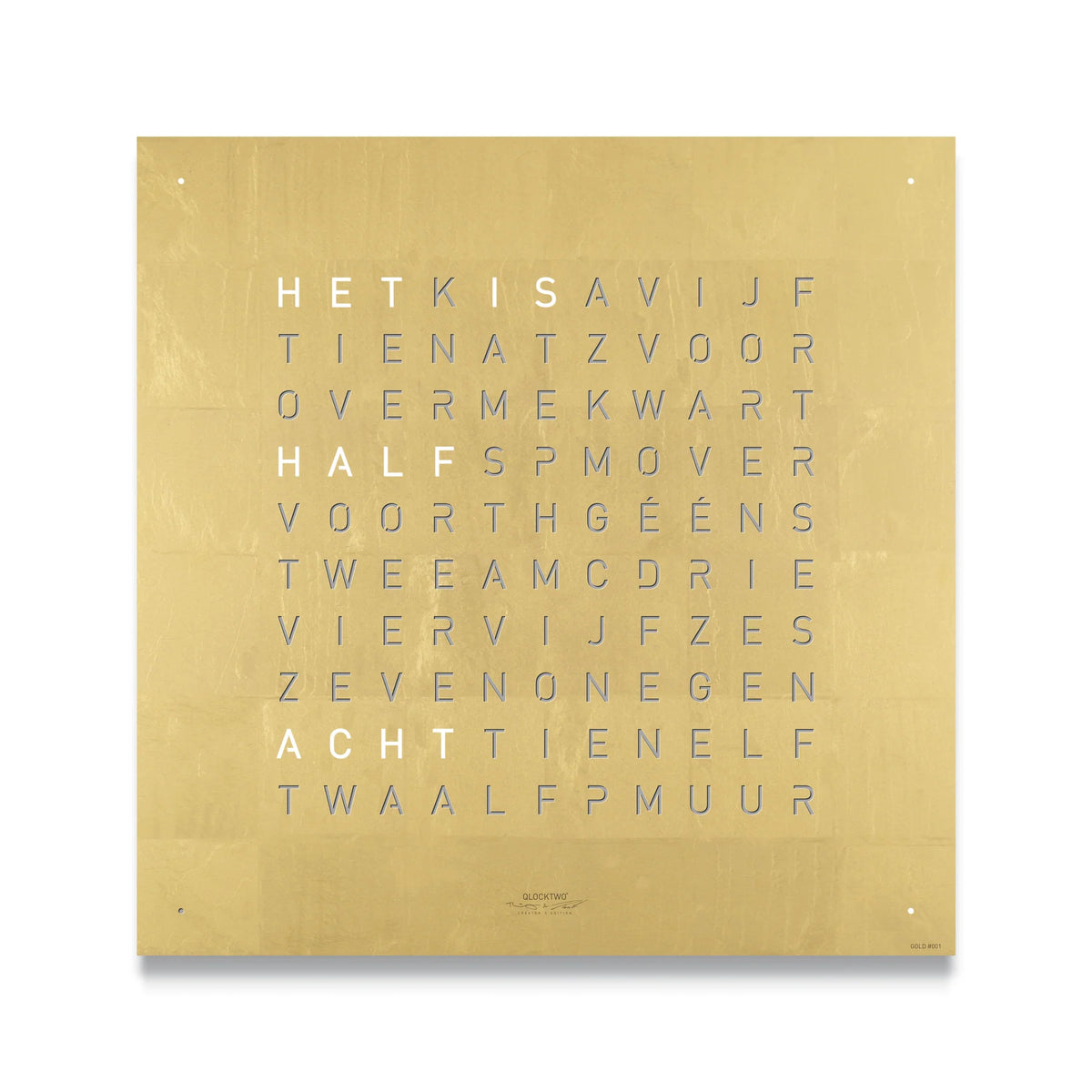 Qlocktwo Classic Gold Body White - QLOCKTWO
